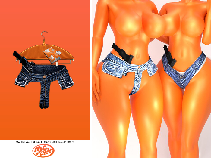 [MERCH] Risque Denim Thongs 9mm - Dark