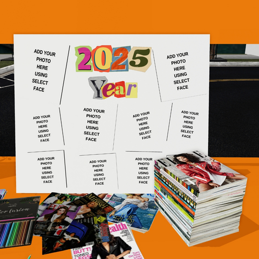 2025 Vision Board W/ No Months [REZ]