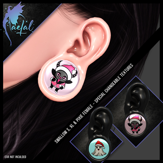 FaeTal - Ear 123 - Swallow S,XL& Pixie Female - Tex Pack 4 DEMO