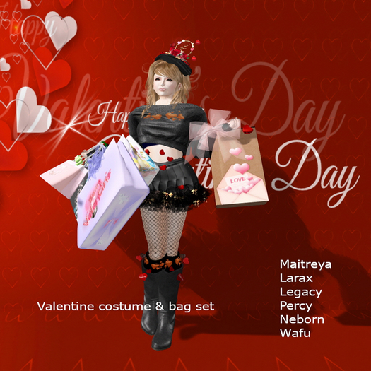 Valentine costume & bag set Box