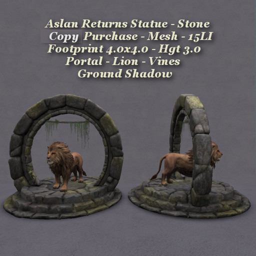 Aslan Returns Statue - Stone 1