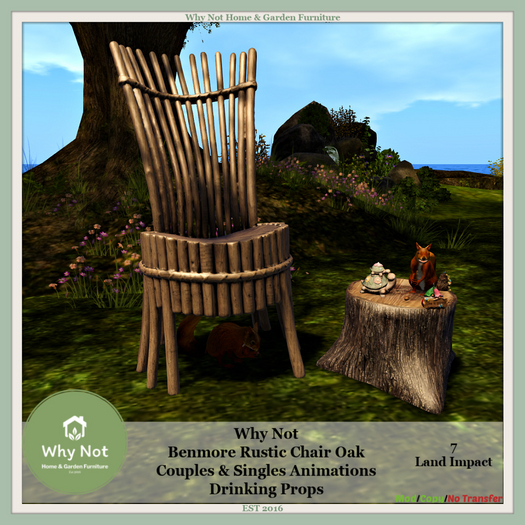 Why Not - Benmore Rustic Chair-Oak-Boxed