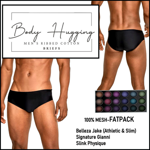 Men's Mesh Briefs Fatpack-18 soft cotton colors-for Signature Gianni-Belleza Jake (Slim & Athletic)-Slink Physique