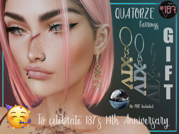 #187# QUATORZE Earrings GIFT 