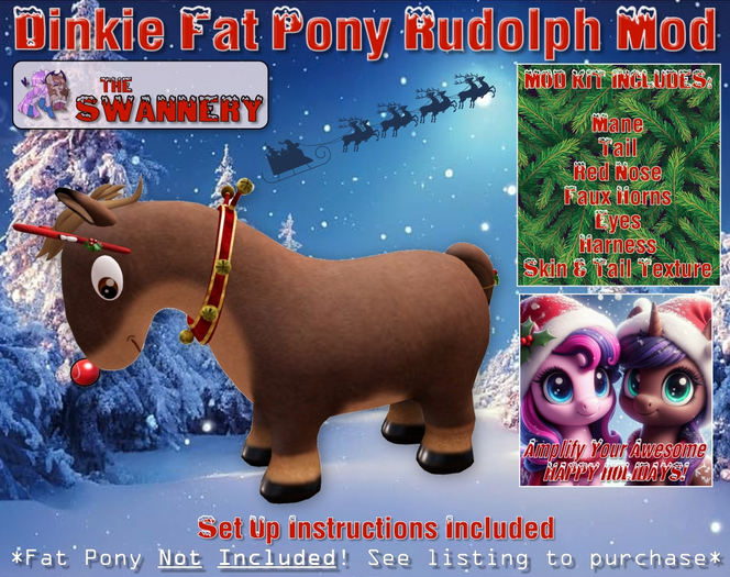 Dinkie Fat Pony Mod Kit - Rudolph