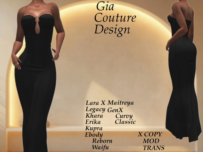 "GCD" Elody Long Dress Black