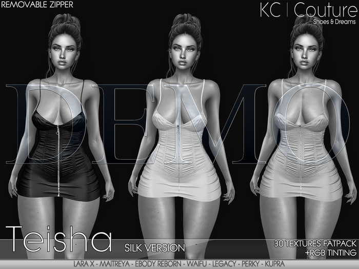 *DEMO* -KC- TEISHA CORSET DRESS / 30 COLORS [SILK]