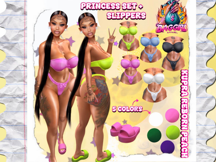 [BAG GIRL APPAREL] PRINCESS SLIPPERS