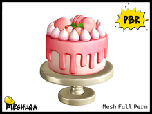 Meshuga PBR Kawaii Love & Macarons Valentines Cake FULL PERM MESH