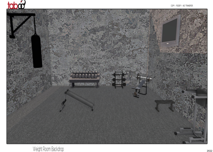 Taboo - Weight Room Backdrop  - UnPack HuD
