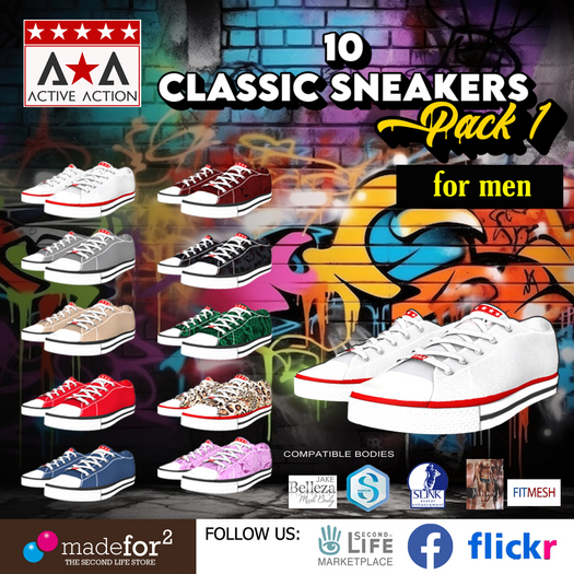 Men's Sneakers *** Active Action *** Pack 1