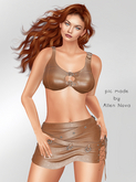 amias - SASHA - TOP + SKIRT BROWN - Maitreya - SALE !