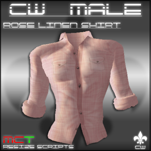 .:CW MALE:. Rose Linen Shirt