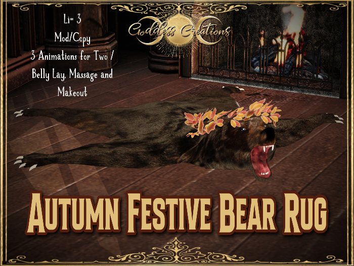 )O( GC: Autumn Festive Bear Rug 