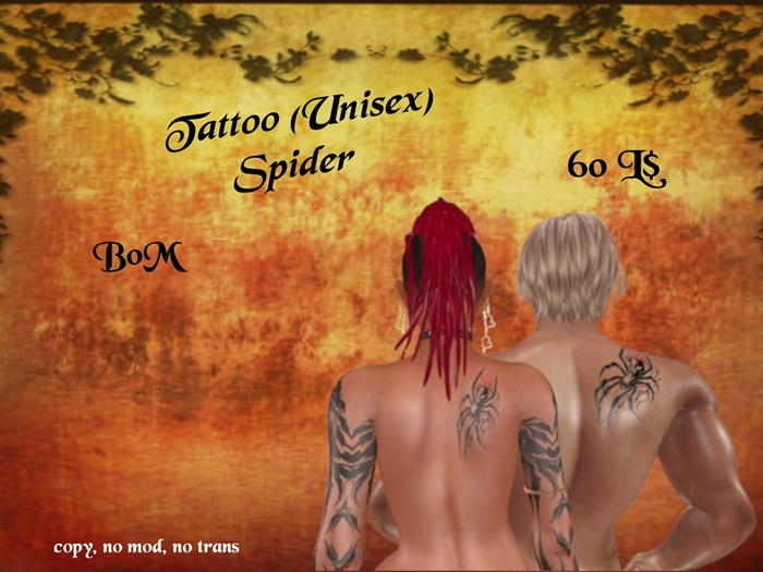 Angel's Store - Tattoo Unisex BoM SpiderBack