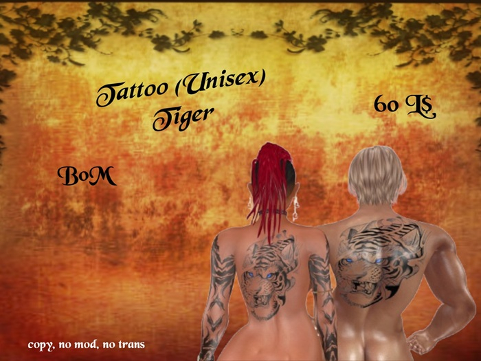 Angel's Store - Tattoo Unisex BoM TigerBack