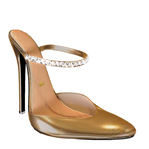 Med Gold DIAMOND MULE SLIDES - (BOXED)