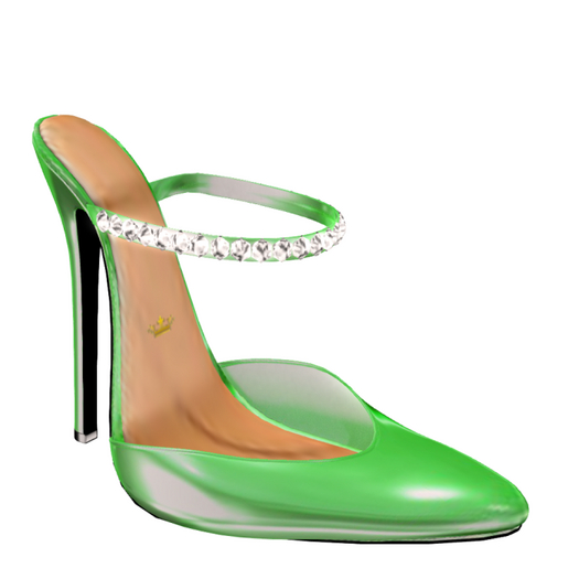 Lime DIAMOND MULE SLIDES - (BOXED)