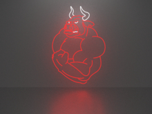 Bull 3 neon sign Full Permission