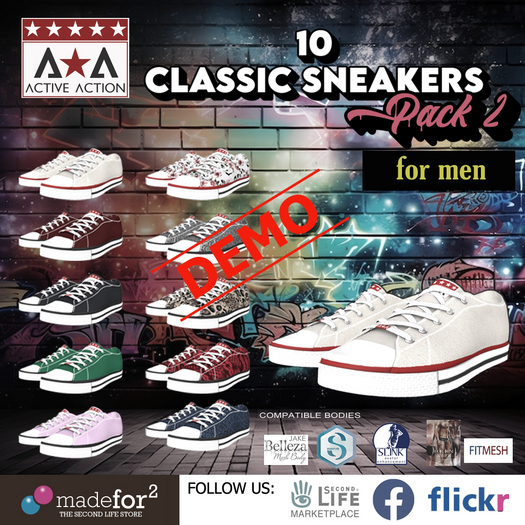 Sneakers *** Active Action*** for men Pack 2 (Demo)