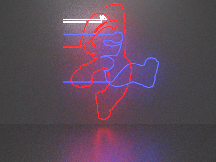 Super Mario neon sign Full Permission