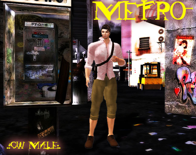 .:CW MALE:. Rose Linen Shirt Outfit