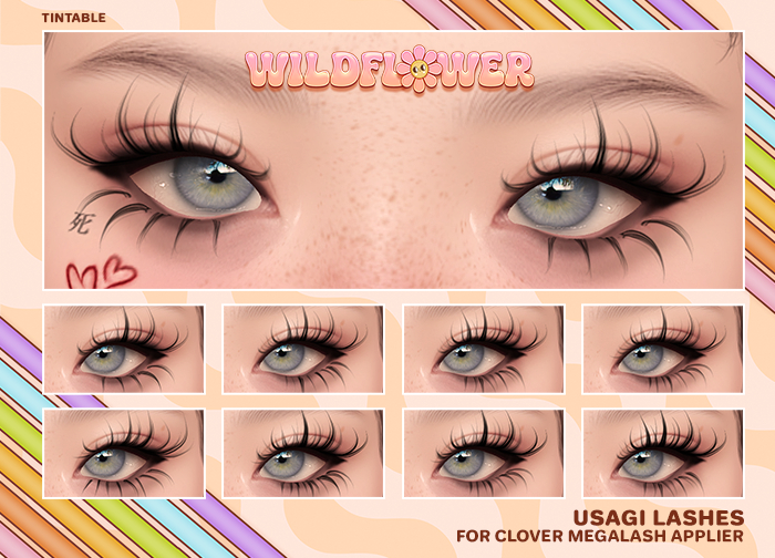 + wildflower usagi lashes (clover megalash)
