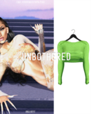 Unbothered- Amala Crop Top (Lime)