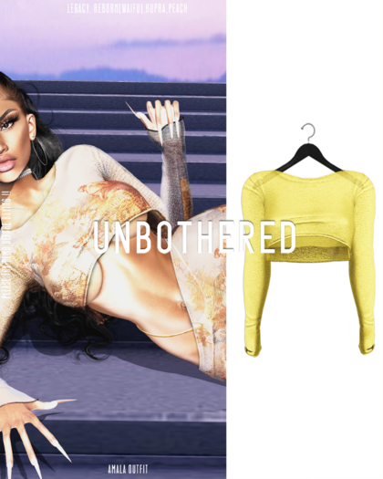 Unbothered- Amala Crop Top (Yellow)