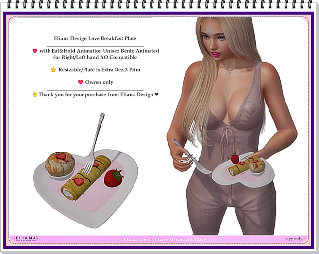 Eliana Design Love Breakfast Plate