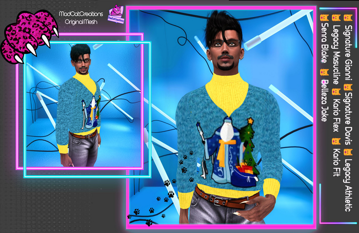 MCC - Male - ukrainian Christmas sweater w turtleneck