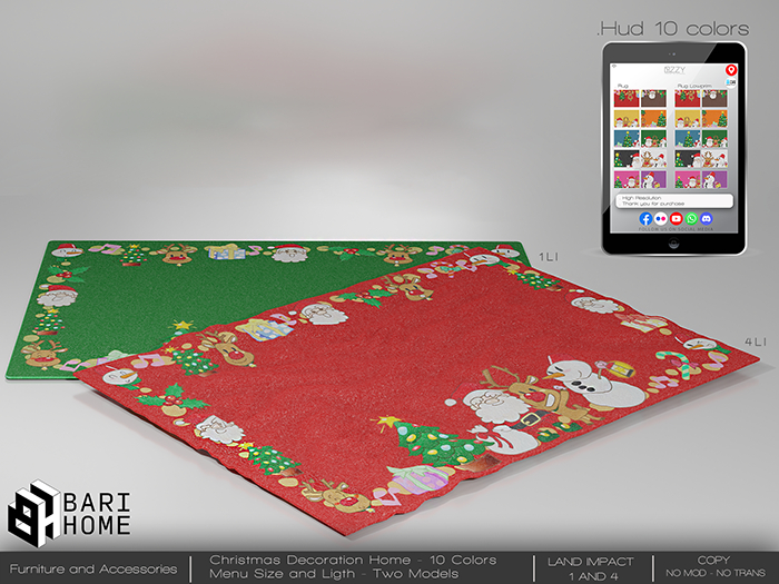 [BARI HOME] Christmas Rug Alegria