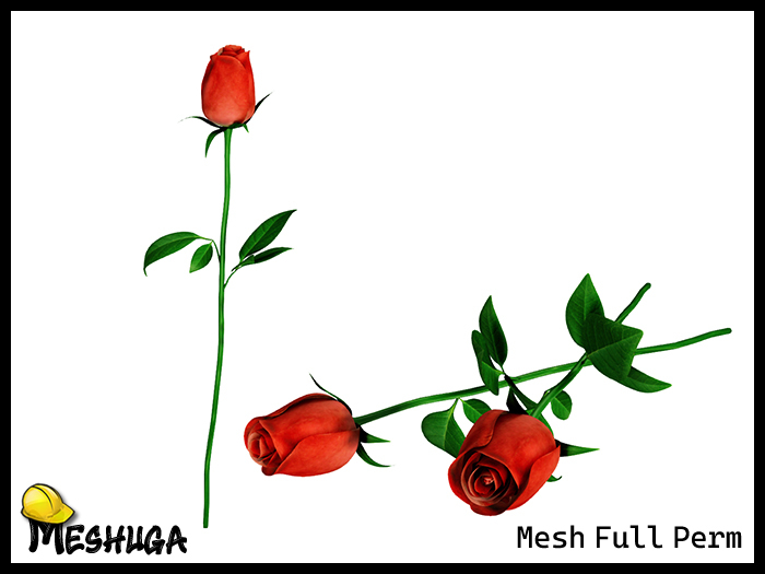 Meshuga Valentines Single Rose FULL PERM MESH 