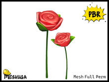 Meshuga PBR Valentines Kawaii Rose FULL PERM MESH