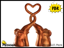 Meshuga PBR Valentines Elephant Love Statue FULL PERM MESH