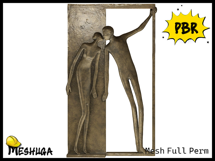 Meshuga PBR Valentines Kissing Couple Statue FULL PERM MESH