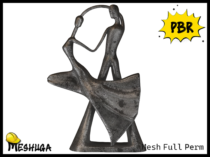 Meshuga PBR Valentines Serenade Dancing Lovers Statue FULL PERM MESH