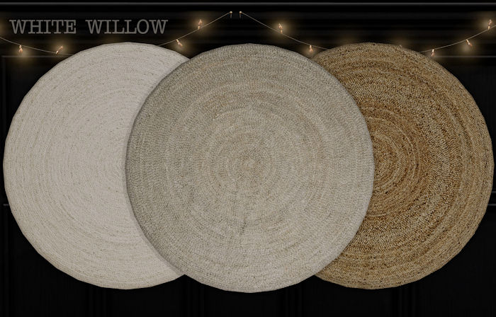 White Willow Woven Rug 3 Pack  