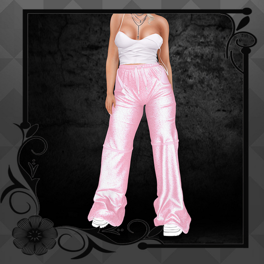 V2V TULISA PINK SILK PANTS AND TOP (add me )