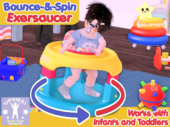 [Starries] Bounce-&-Spin Exersaucer for Infants & Toddlers