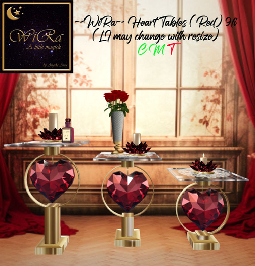 ~WiRa~ Heart Tables (Red) (BOX)