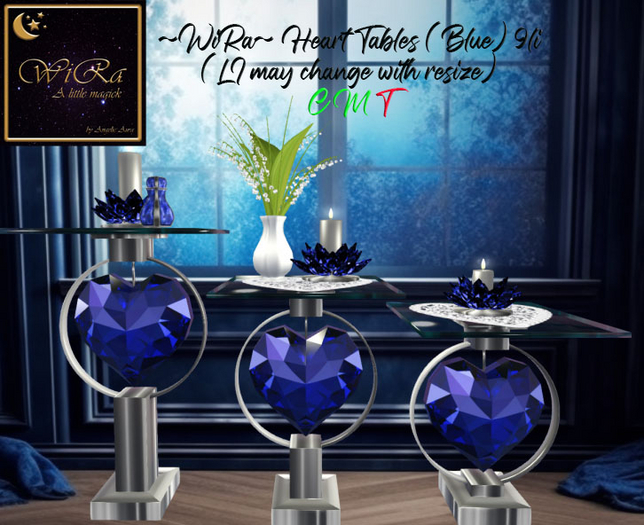 ~WiRa~ Heart Tables (Blue) (BOX)