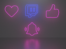 Social media logos 2 neon sign Full Permission