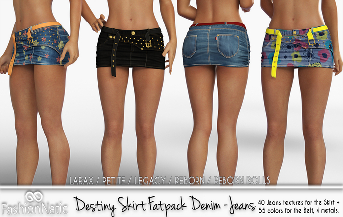 Skirt Destiny Fatpack Denim - Reborn, Legacy, Larax, Petitex FashionNatic