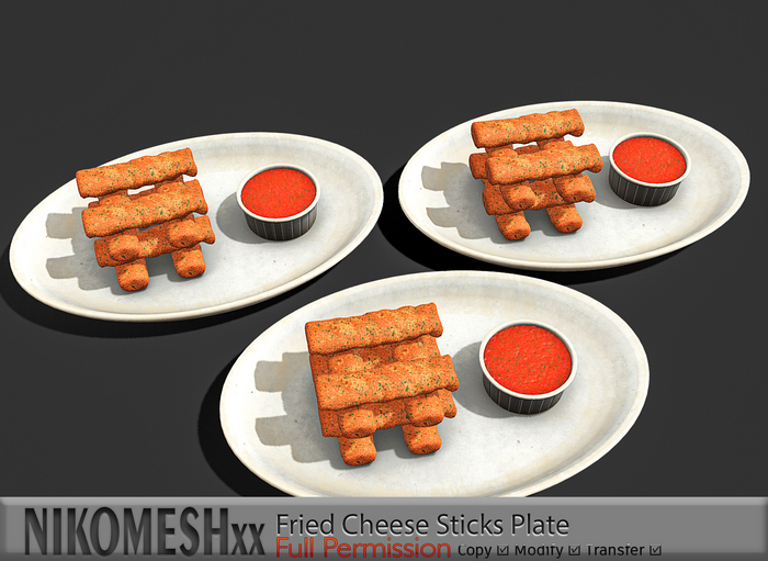 ::NIKOMESH::Full Permission Fried Cheese Sticks Plate