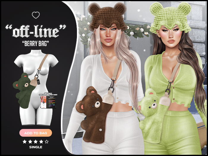 "Off-Line" x "Beary" Bag / Army