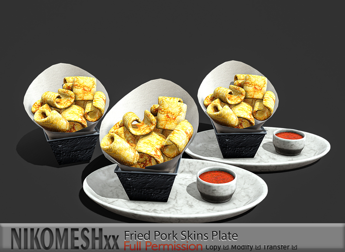 ::NIKOMESH::Full Permission Fried Pork Skins Plate