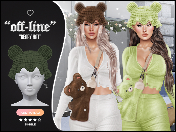 "Off-Line" x "Beary" Hat / Army
