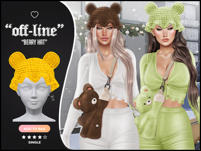 "Off-Line" x "Beary" Hat / Star