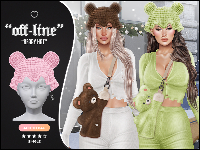 "Off-Line" x "Beary" Hat / Softy